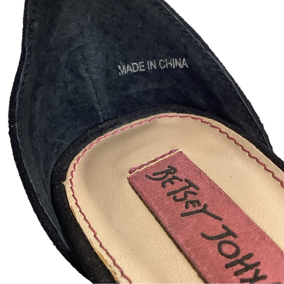 Betsy Johnson Black Velvet Ankle Strap Dress Stiletto - Picture 11 of 11